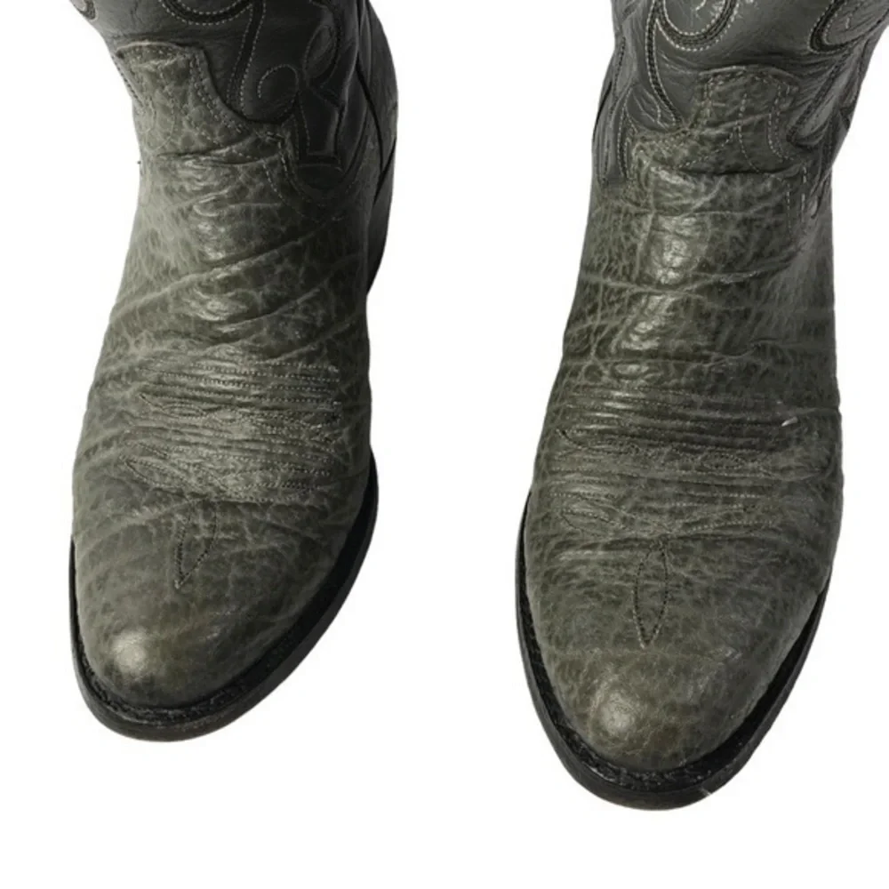 Dan Post 6297091 El Paso Grey Leather Men’s Cowboy Boots size 8.5 D
